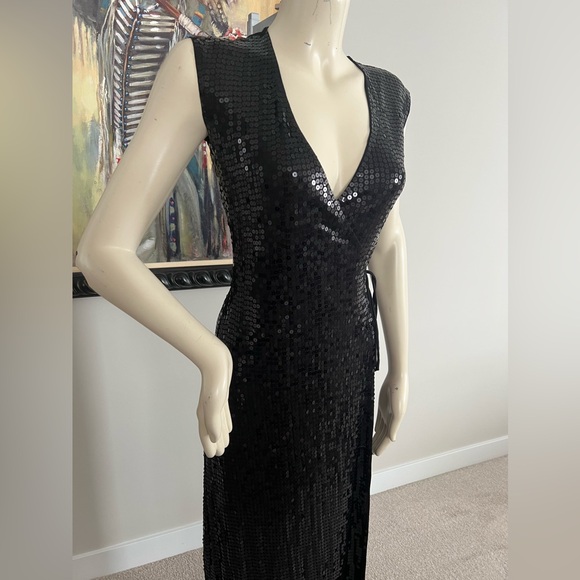 Michael Kors Sequin Wrap Maxi Dress - Picture 5 of 12